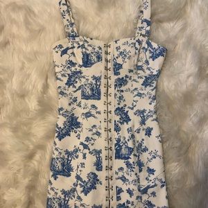 FOR LOVE AND LEMONS WHITE AND FLORAL DRESS!